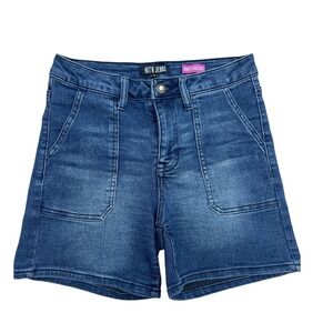Faith Jeans Denim Shorts Front‎ Pockets Dark Wash Casual Womens Size 6